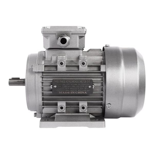Sähkömoottori - 0,75 kW - 1400 r/min - IP55 - 14 mm akseli - 24×13,5×17,5 cm - Hopea