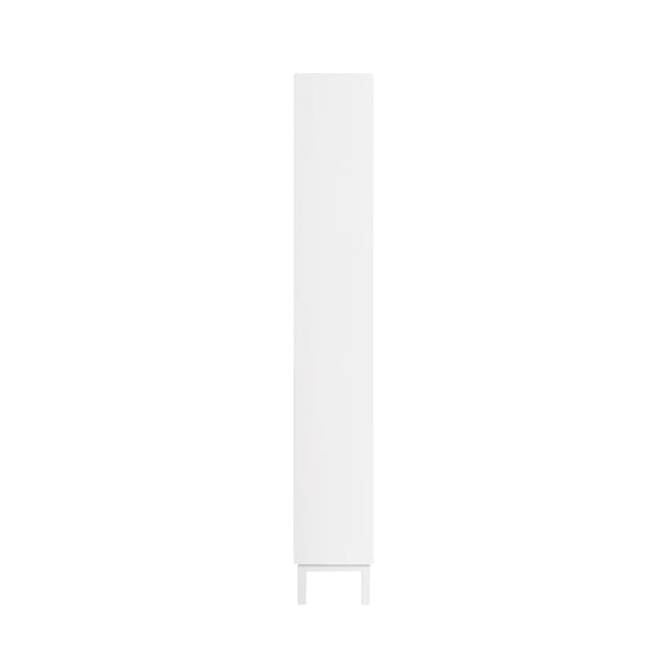 FSR151-H-W, skoskab med 3 klapper, smalt design, 6 hylder, hvid