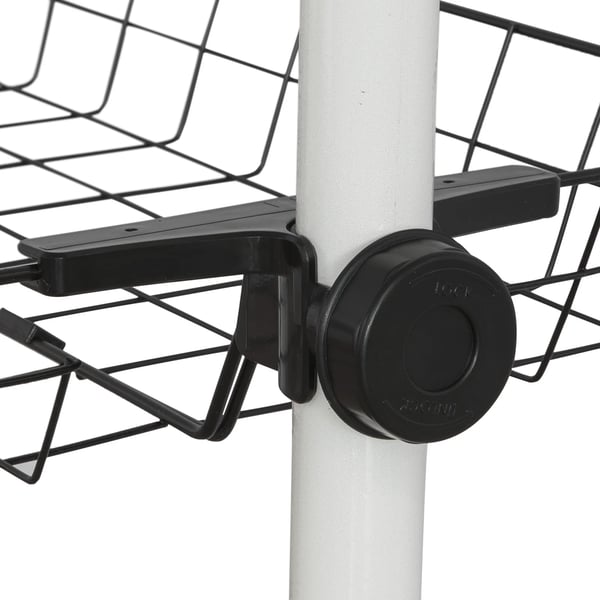 FRG34-P02, opbevaringskurvesæt til teleskopisk garderobesystem, metal, sort