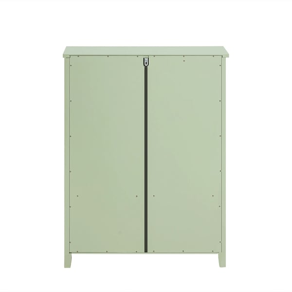 Opbevaringsskab FSB72-GR, sideboard/skoskab, døre i gitterlook, grøn