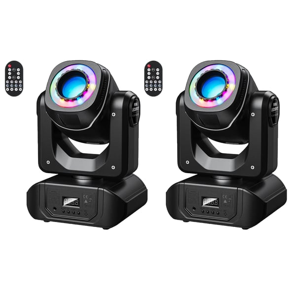 LED moving head -valot 2 kpl - DMX lavavalo - RGBW 4-in-1 - Ääniohjattu - 10/12 kanavaa - 10 W - 90–240 V - EU-pistoke
