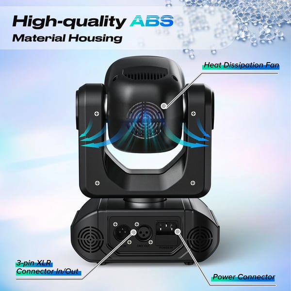 LED moving head -valot 2 kpl - DMX lavavalo - RGBW 4-in-1 - Ääniohjattu - 10/12 kanavaa - 10 W - 90–240 V - EU-pistoke