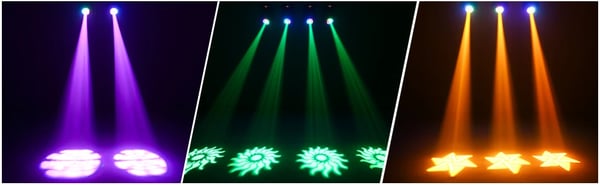 LED moving head -valot 2 kpl - DMX lavavalo - RGBW 4-in-1 - Ääniohjattu - 10/12 kanavaa - 10 W - 90–240 V - EU-pistoke