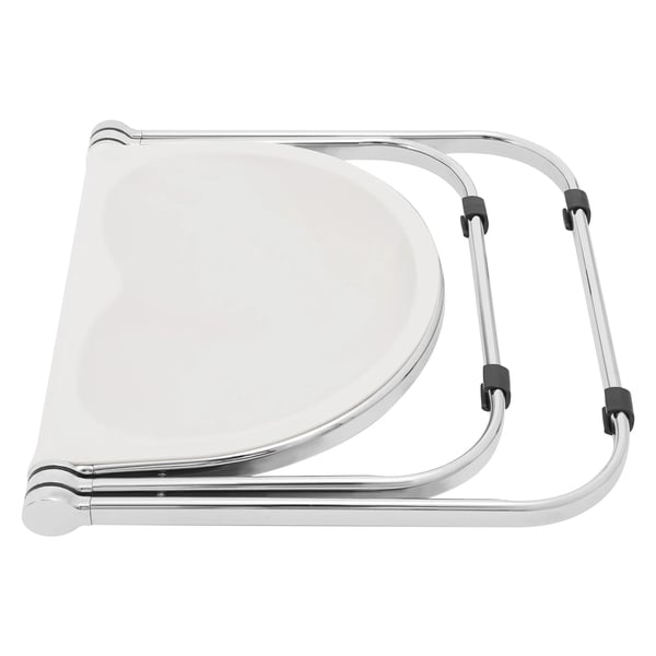 Foldestol - Stuestol - Minimalistisk Moderne - Ingen Montering - Galvaniseret Jernramme - PET-sæde - Hvid