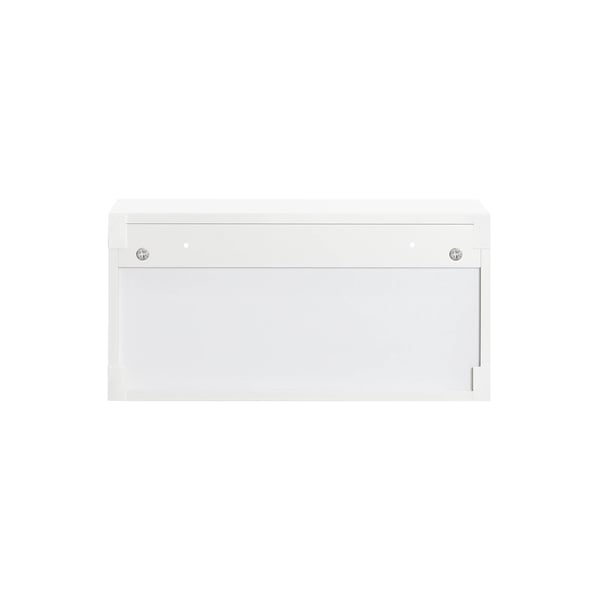 NKD03-W, hængende natbord, flydende sengekantshylde med mobilholder, hvid