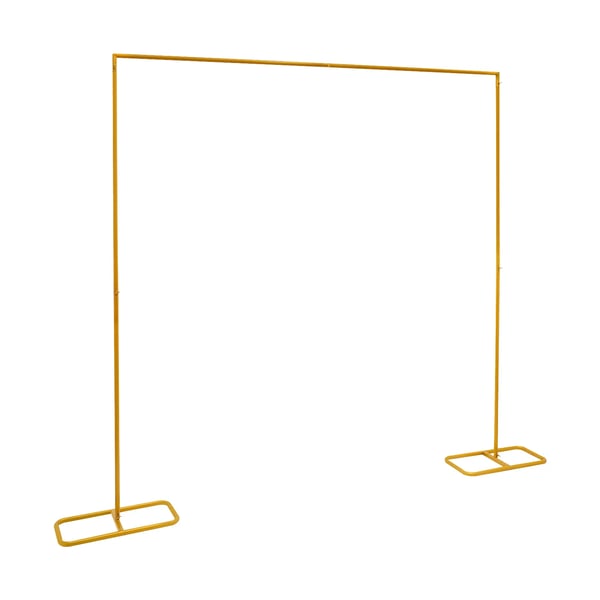 Bryllupsbaggrund - Metal blomster-/baggrundsstativ - 200×210 cm - Max 5 kg - XL - Guld