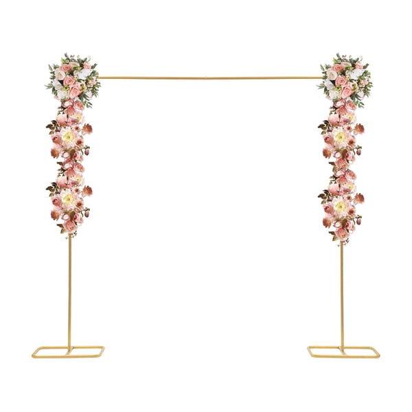 Bryllupsbaggrund - Metal blomster-/baggrundsstativ - 200×210 cm - Max 5 kg - XL - Guld