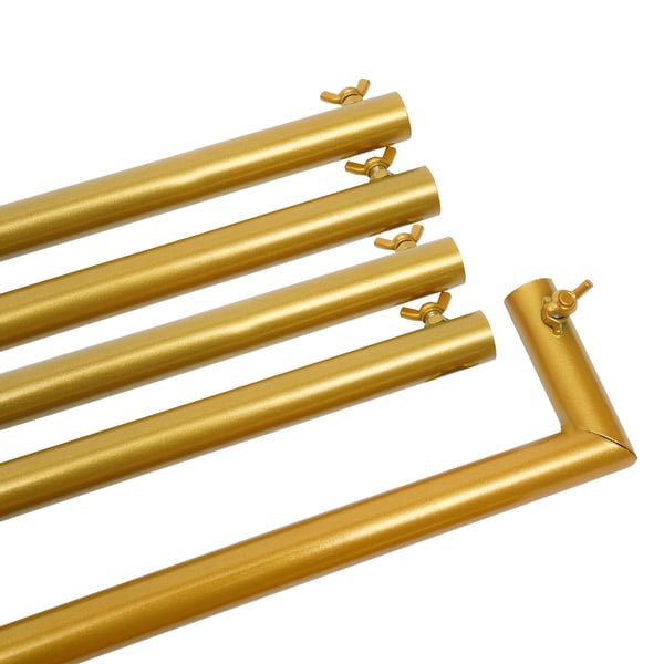 Bryllupsbaggrund - Metal blomster-/baggrundsstativ - 200×210 cm - Max 5 kg - XL - Guld