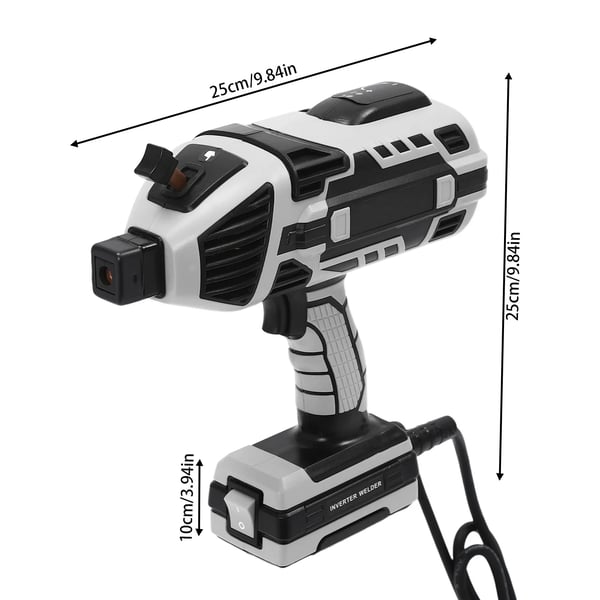 Käsikäyttöinen hitsauskone - IGBT-invertteri ARC/MMA - 4,6 kW - 20–200 A - 220 V 50/60 Hz - EU-pistoke - Harmaa