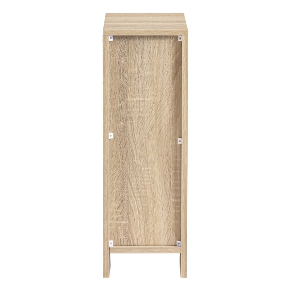 FBT111, Natbord/sidobord med skuffe, smalt design, kaffebrun, til boxmadras og sofa