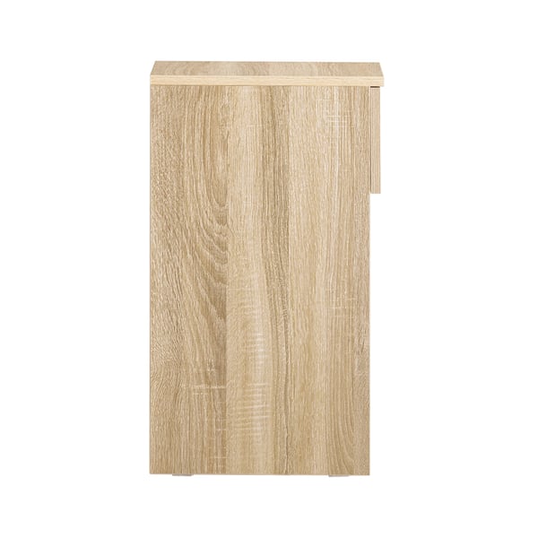 FBT111, Natbord/sidobord med skuffe, smalt design, kaffebrun, til boxmadras og sofa