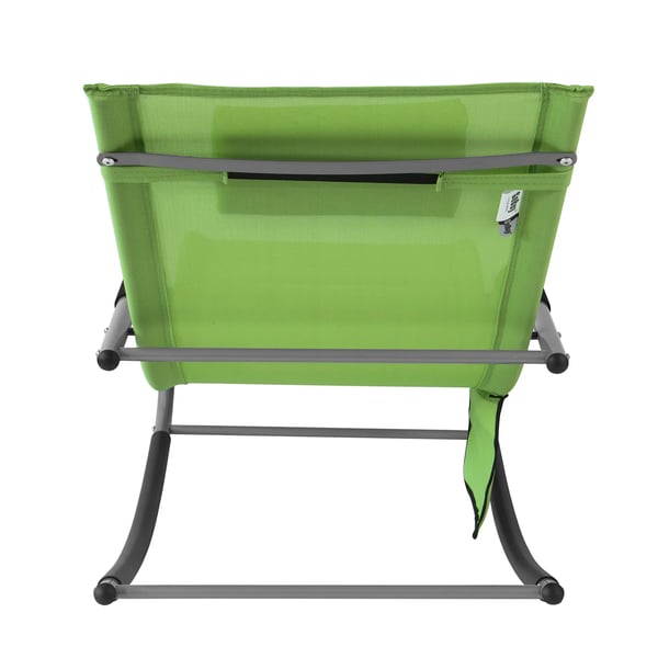 OGS28x2 Solsenge 2-pak, med pude & bæretaske, åndbart design til have og strand, smaragdgrøn