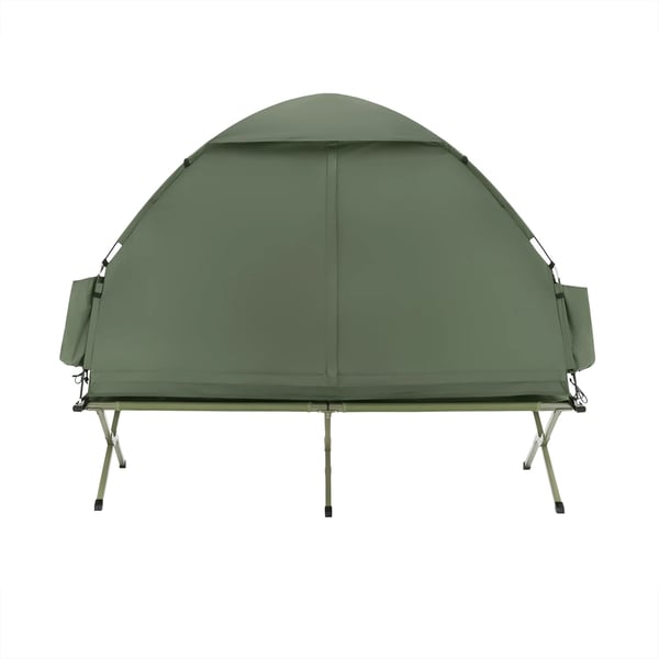 OGS32, 1-person iglotelt, 4‑i‑1 strand/camping, med bæretaske & elektrisk luftpumpe, grøn