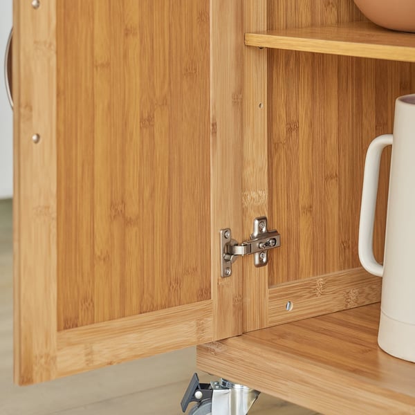 FKW13, keittiösaari pyörillä, keittiövaunu työtasolla, Light Coffee