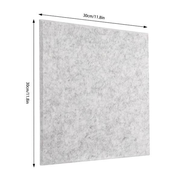 Lydabsorberende paneler - Væg akustikplader - 18-pak - 30x30 cm - 9 mm tyk - Polyesterfiber - Dækker 1,6 m² - Khaki