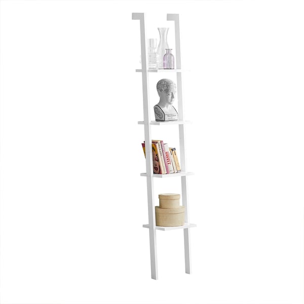 FRG15-W, vapaasti seisova tikkashylly, 4 tasoa, valkoinen, leveys 33 cm