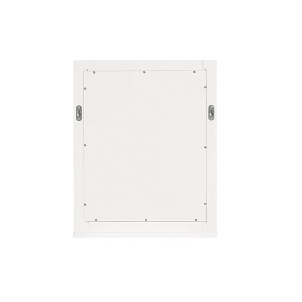 FRG129, Vægspejl til badeværelset, med hylde, hvid, B×H×D 40×49×10 cm