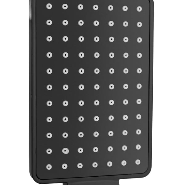 Brusesæt til badeværelse - Håndbruser med holder - Vægmonteret - Slange 1,5 m - G1/2 gevind - Brusehoved 24×7,4×1 cm - ABS + flydende silikone