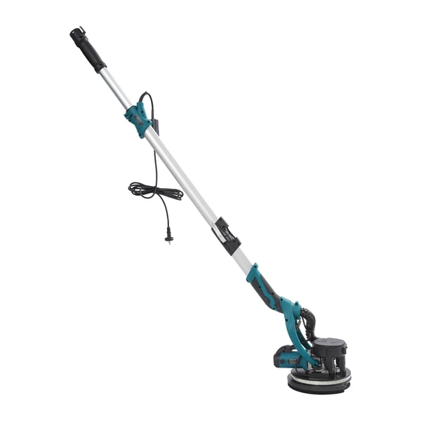 Gipsslip för vägg & tak - Excenterslip - 850W - 800–1800 RPM - 6 Hastigheter - LED-ljus - Dammuppsamlarpåse - Lake Blue