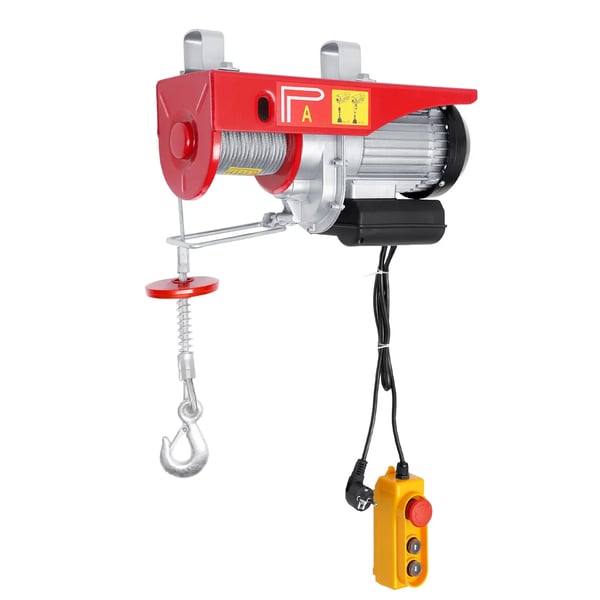 Elektrisk spil - Kædetalje - 220 V - 1300 W Motor - Løftekapacitet 800 kg - Rød