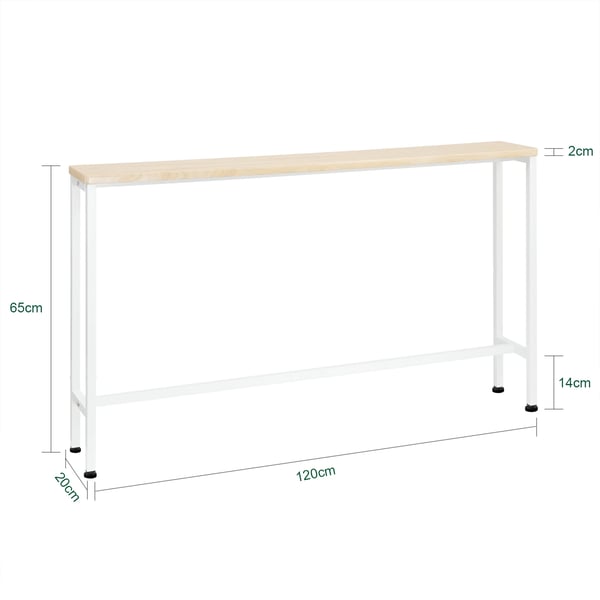 FSB19, vintage konsolbord, smalt entrébord i metal, farve: anden