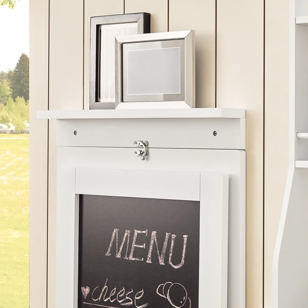 FWT20-W vægklapbord, spise-/køkkenbord med memoboard, 50x76x75 cm, hvid