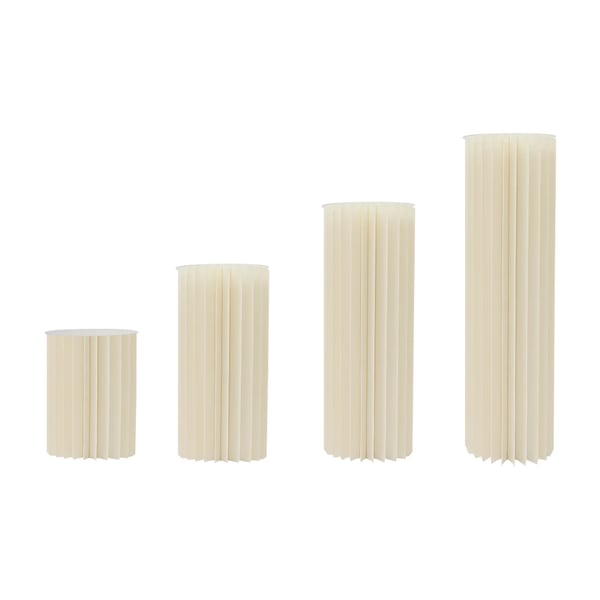Blomsterställ 4-pack - Dekorationspelare - PVC - Fristående - Bröllop & dessertbord - 40/60/80/100 cm - Vit