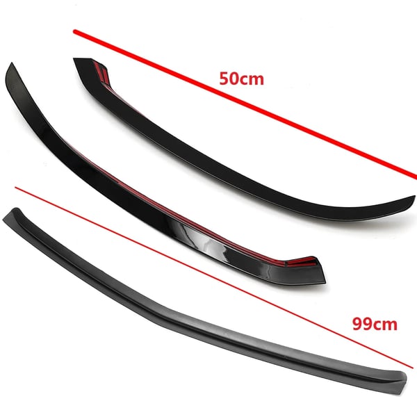 Frontlæbe Splitter Canard - Til A-klasse W177 A180 A200 A220 A250 2019+ - 3 Dele - Forreste Nedre Kofanger - Blank Sort