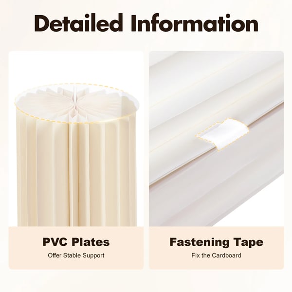 Foldbare pap-pedestaler - Cylinder displaystativer - 3-pak - 40/60/80 cm - Bryllup, dessertbord & fest - Hvid
