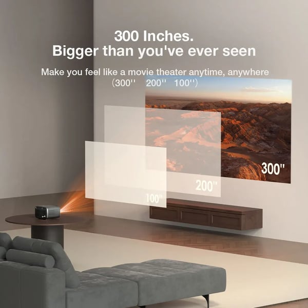 V9 - LED-projektori - 1080p Full HD - 1000 ANSI lumen - Wi‑Fi 6 - Bluetooth 5.0 - Automaattinen trapetsikorjaus - AC- ja DC-virtalähde