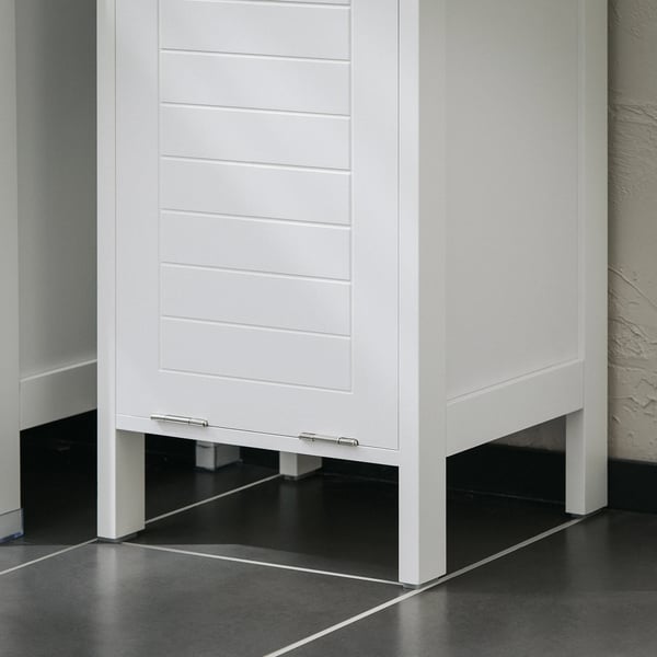BZR122-W, pyykkikaappi kääntyvällä pyykkipussilla, n. 30×90×30 cm, valkoinen