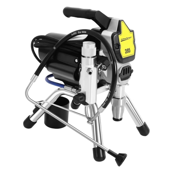 Airless färgspruta - Högtryckssprutmaskin - 1800W 3300 psi - Elektrisk 220V EU-kontakt - Förlängningsstång & sprutpistol - Svart