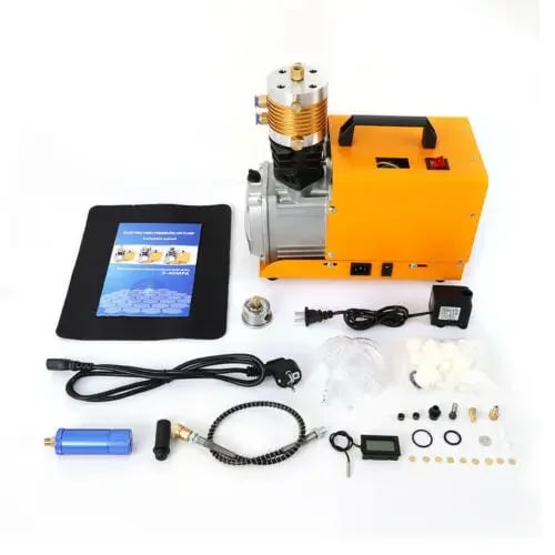 PCP Højtrykskompressor - Elektrisk Luftkompressor - 300 bar - 1800 W - 220 V - Orange