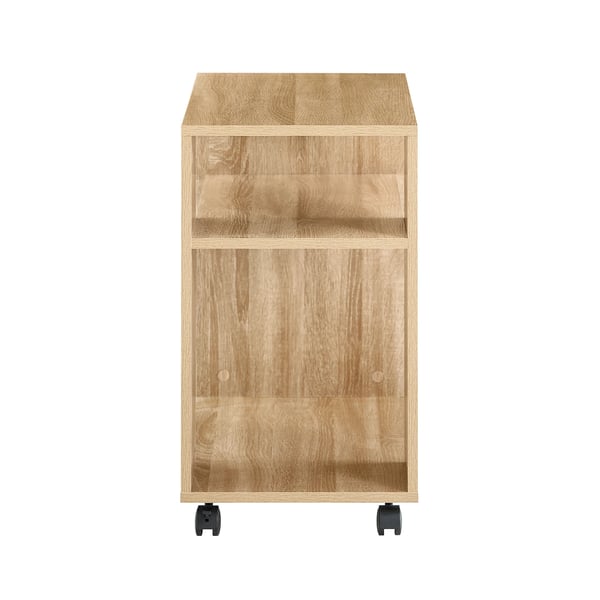 FBT34 sidebord/avisestativ, sofabord/natbord med hjul, mørk khaki