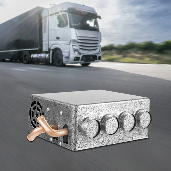 12V universal bilvarmer, bærbar, hurtig opvarmning, trinløs justering, til bil/lastbil/båd/autocamper, sølv