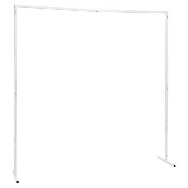 Bröllopsbåge - Fyrkantigt Bakgrundsstativ - Mått 200 x 200 cm - Justerbar Höjd - Metall - Fristående - Vit