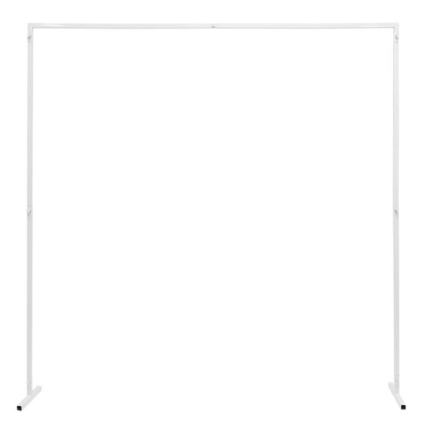 Bryllupsbue - Kvadratisk Baggrundsstativ - Mål 200 x 200 cm - Justerbar Højde - Metal - Fritstående - Hvid
