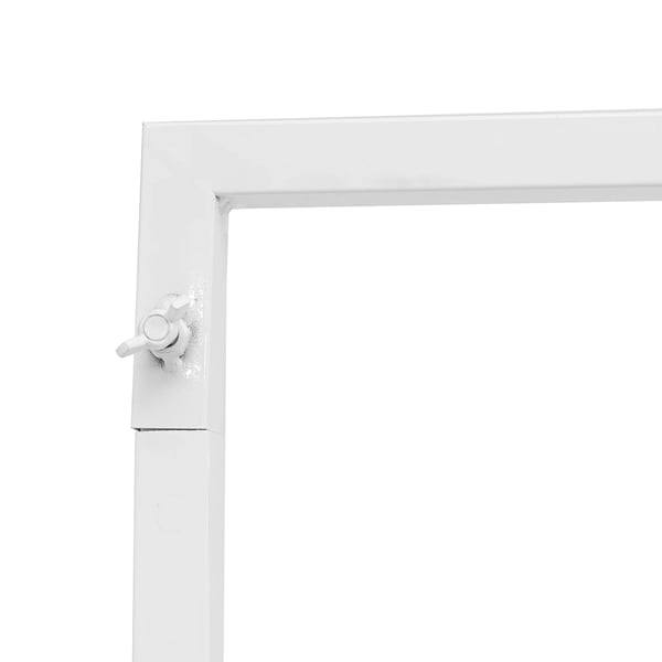 Bryllupsbue - Kvadratisk Baggrundsstativ - Mål 200 x 200 cm - Justerbar Højde - Metal - Fritstående - Hvid