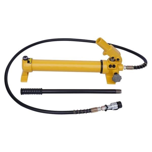 Manuel hydraulisk håndpumpe - CP-700 - 700 bar - 350 ml olietank - Med slange - Gul