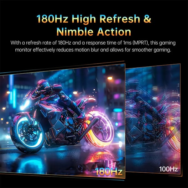 Gamingskærm - H32S17 - 81,3 cm QHD 2560×1440 - 180 Hz - 1 ms MPRT - HVA VA-panel - 1500R Buet - HDR10 - Hvid