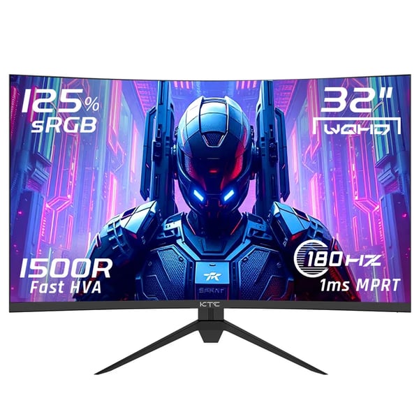 Gamingskærm - H32S17 - 81,3 cm QHD 2560×1440 - 180 Hz - 1 ms MPRT - HVA VA-panel - 1500R Buet - HDR10 - Hvid