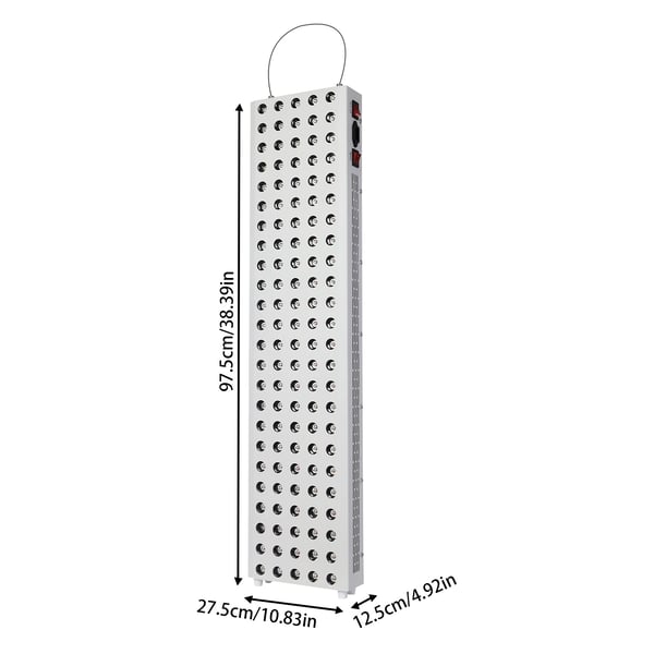 Infrarød terapilampe - LED-panel rødt lys/NIR - Helkrop - 600 W - 660 nm + 850 nm - 120×5W dual-chip - Elfenben