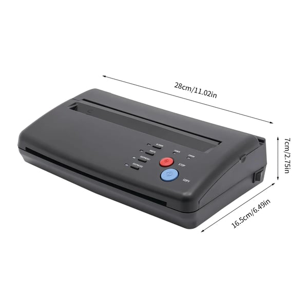 Tatuointistensiili - Lämpösiirtotulostin - A4 - CIS - TPH - 21 cm skannausleveys - 100–240 V 50–60 Hz - 1,5 m virtajohto - Musta