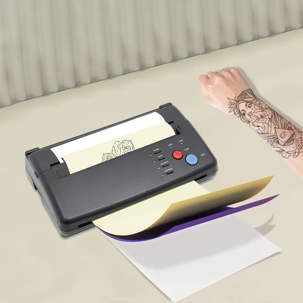 Tatuointistensiili - Lämpösiirtotulostin - A4 - CIS - TPH - 21 cm skannausleveys - 100–240 V 50–60 Hz - 1,5 m virtajohto - Musta