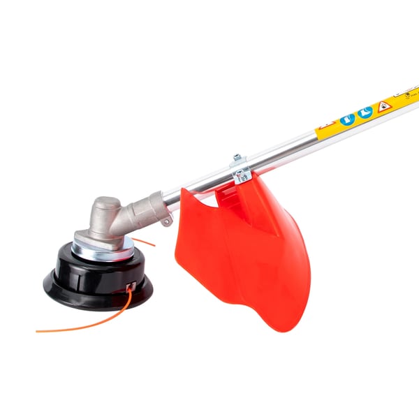 Benzin stanghækkeklipper - 52cc 2‑takt - Teleskop 2,7 m - 40 cm klinge - Til havearbejde - Rød
