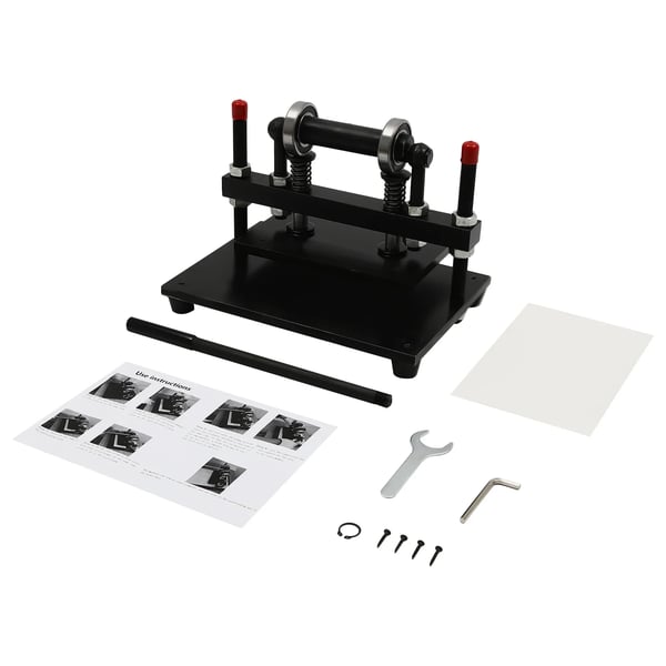 Nahan leikkauskone - Manuaalinen stanssiprässi - 2 t/2000 kg - Säädettävä levyn korkeus - Iskunpituus 15 mm - Paksuus 0–100 mm - Musta