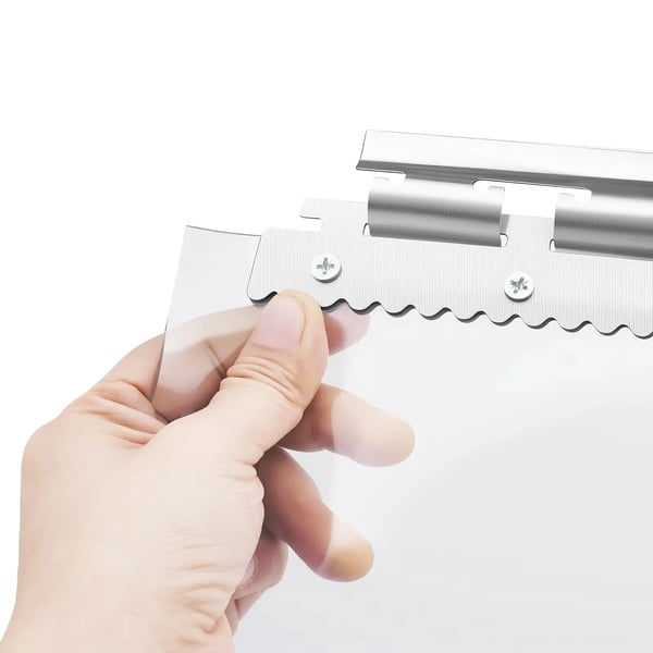 PVC gardin - Gardin med øjer - Halvtransparent 41–85% Lysfiltrering - Loftmontering - Delt åbning venstre/højre - 4+ Paneler - Hvid
