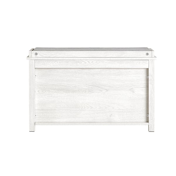 FSR161-W, skobænk med siddepude og opbevaring, 1 klap, hvid, ca. 80x50x30 cm