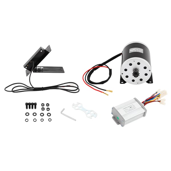 Elektrisk børsteløs DC-motor - Elcykel/Trike konverteringssæt - 36 V - 800 W - Hastighedscontroller medfølger - Sort