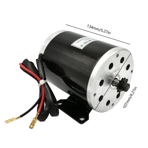 Elektrisk børsteløs DC-motor - Elcykel/Trike konverteringssæt - 36 V - 800 W - Hastighedscontroller medfølger - Sort